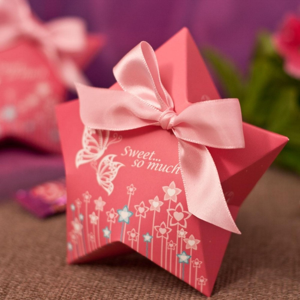 DIY Gift Boxes
 Dia 12 5cm European Butterfly Painting Pink Paper Gift Box