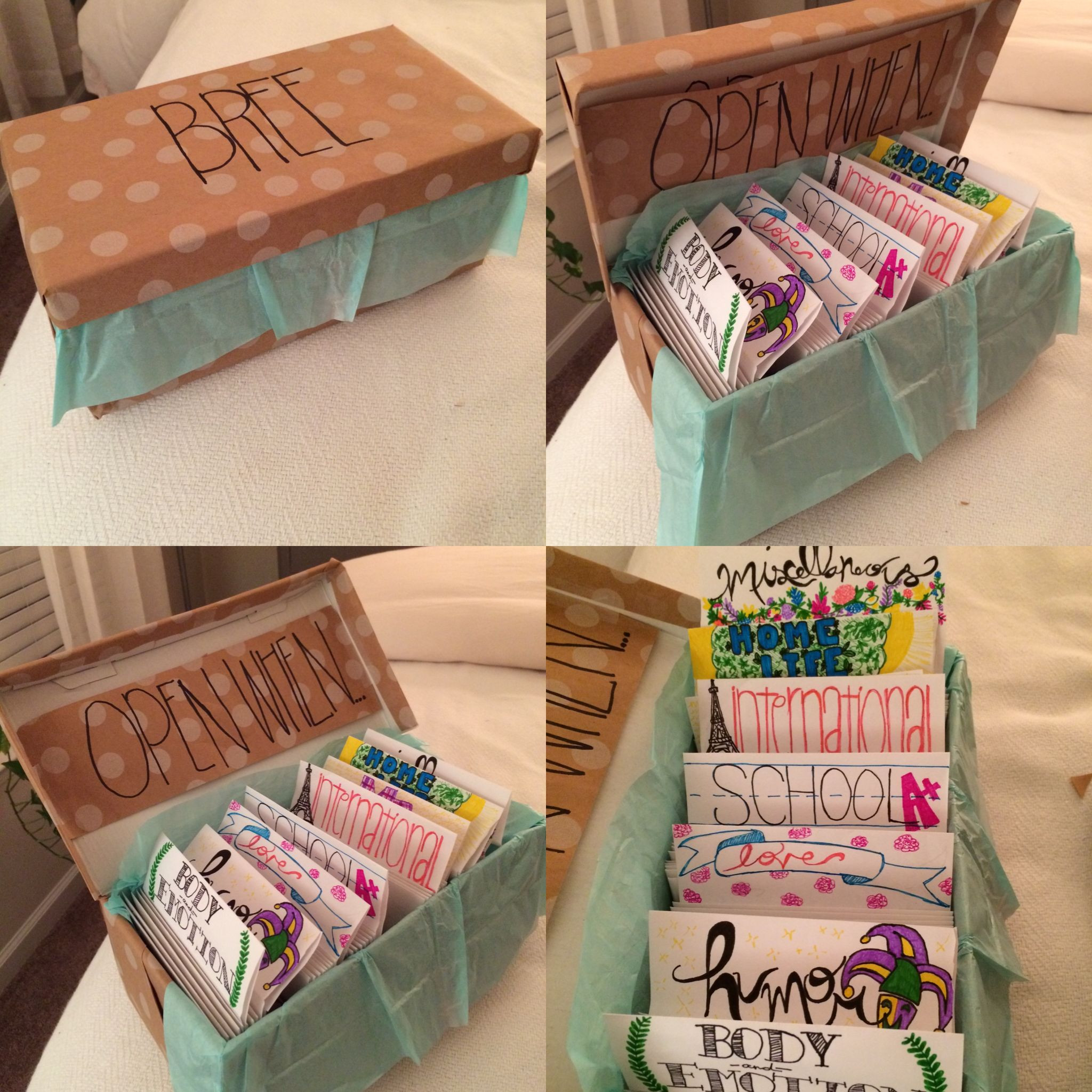 Diy Gift Ideas For Best Friend
 "Open When" Letters for long distance friendship