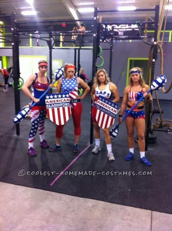 DIY Gladiator Costume
 Coolest American Gladiators Group Halloween Costume