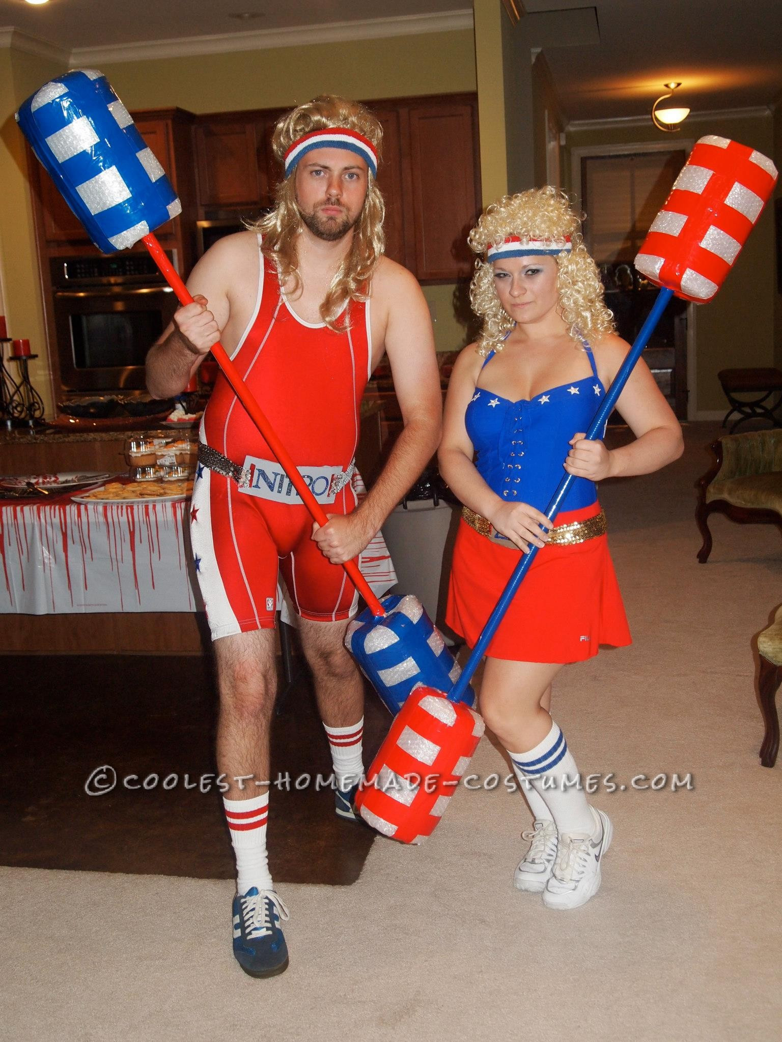 DIY Gladiator Costume
 Coolest American Gladiators Couple Costume