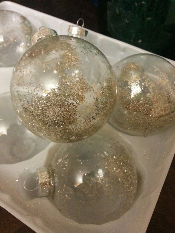 DIY Glitter Ornaments With Hairspray
 DIY glitter ornaments can be used for any festive