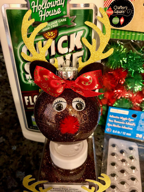 DIY Glitter Ornaments With Hairspray
 Rudolph or Clarice DIY Glitter Ornament Balls My
