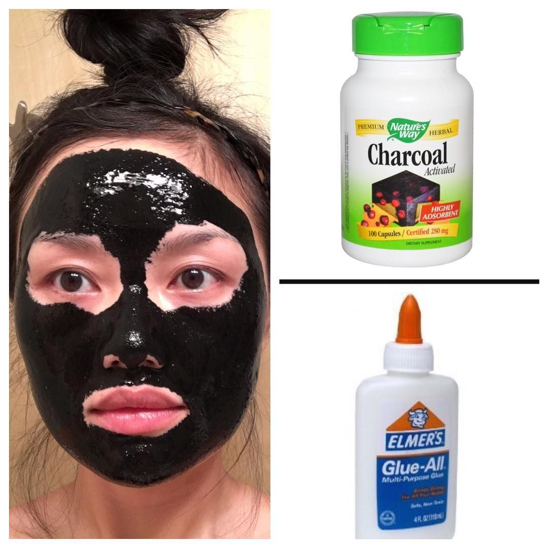 DIY Glue Face Mask
 DIY Charcoal Mask Open 4 5 capsules and use a brush to