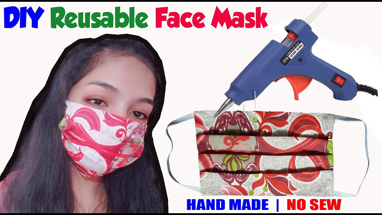 DIY Glue Face Mask
 HOW TO MAKE FACE MASK with GLUE GUN NO SEW DIY Homemade