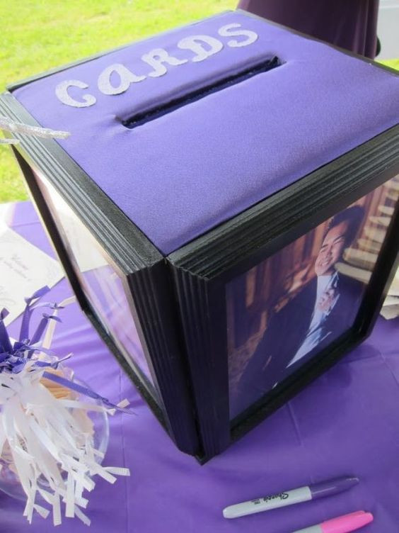 DIY Graduation Card Box
 Neat DIY card box the pictures around the box are in