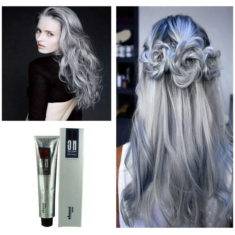 DIY Gray Hair Dye
 100ml Professionalize Personal Light Gray Color Permanent