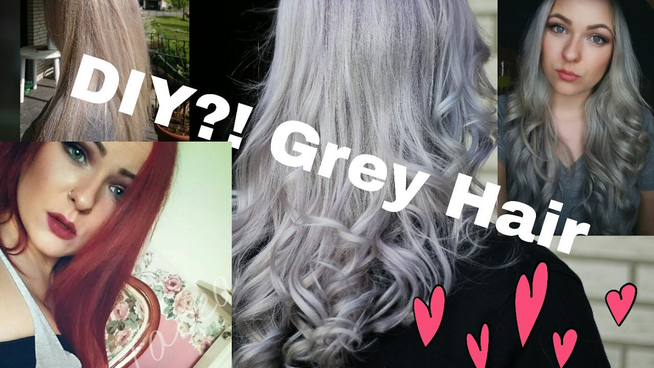 DIY Grey Hair
 DIY Graue Haare Grey Hair Von Rot auf Grau färben