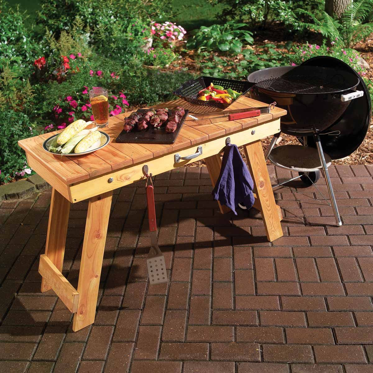 DIY Grill Table Plans
 Fold Up Grill Table