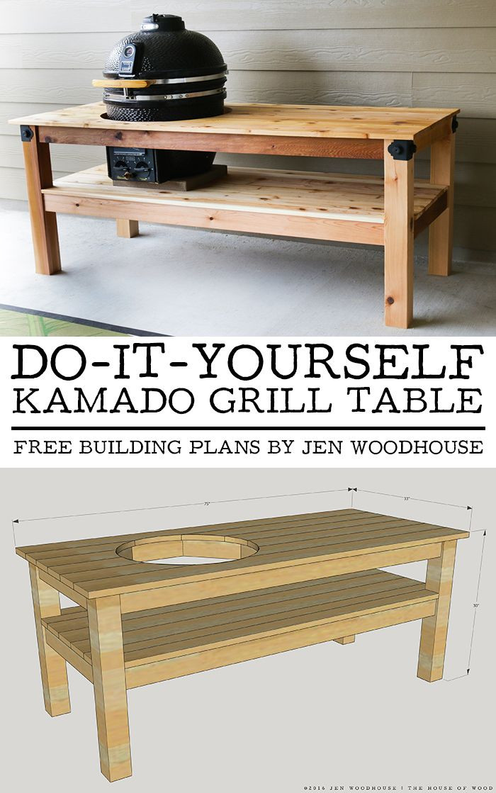 DIY Grill Table Plans
 DIY Kamado Grill Table
