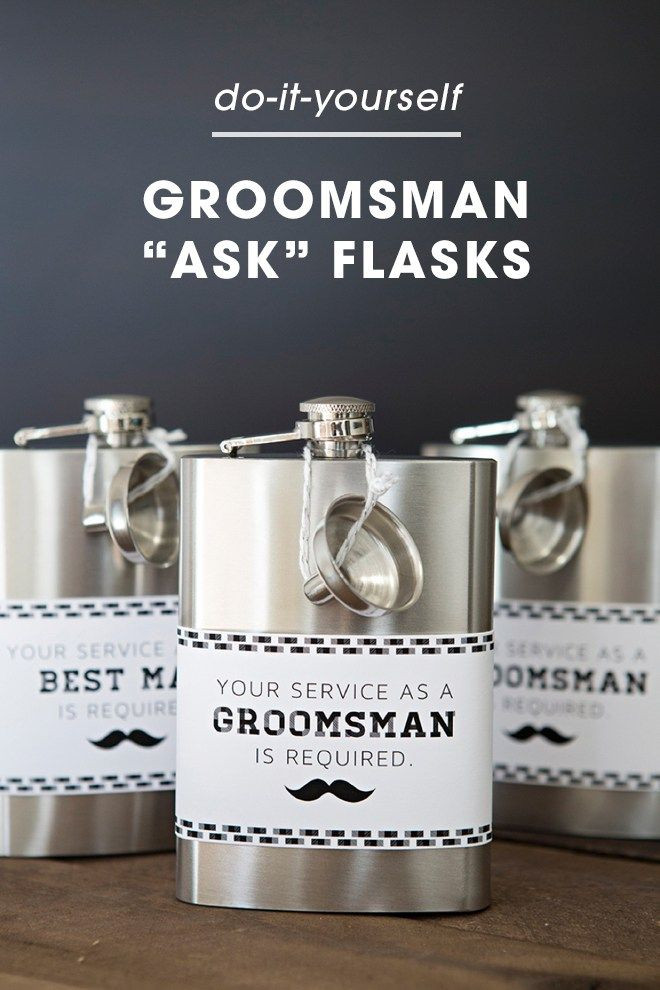 DIY Groomsmen Gifts
 These DIY Groomsman Flask Gifts Are The BEST free labels