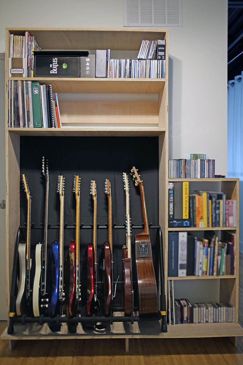 DIY Guitar Case Storage Rack
 Guitar Book Case