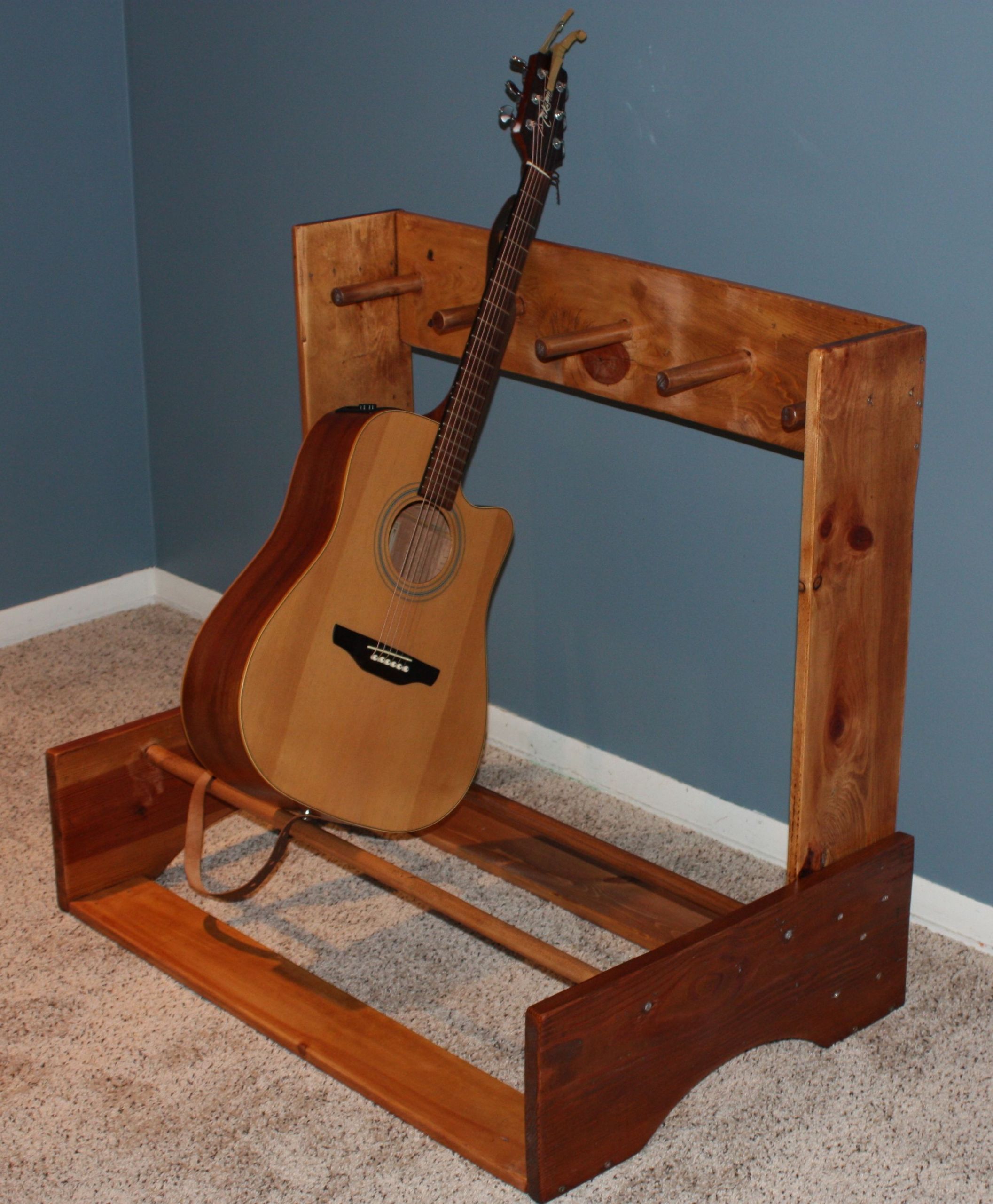 DIY Guitar Case Storage Rack
 I made this Guitar Stand designed for 4 guitars in case I