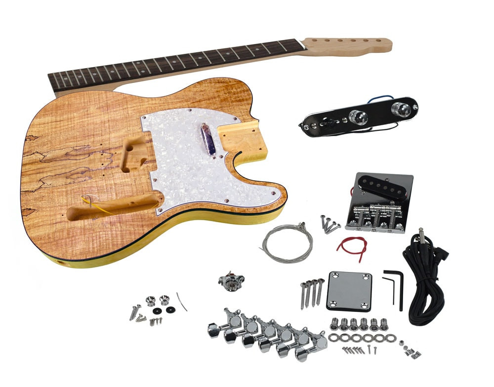 DIY Guitar Kit Review
 Solo TC Style DIY Guitar Kit Basswood Body with Spalted