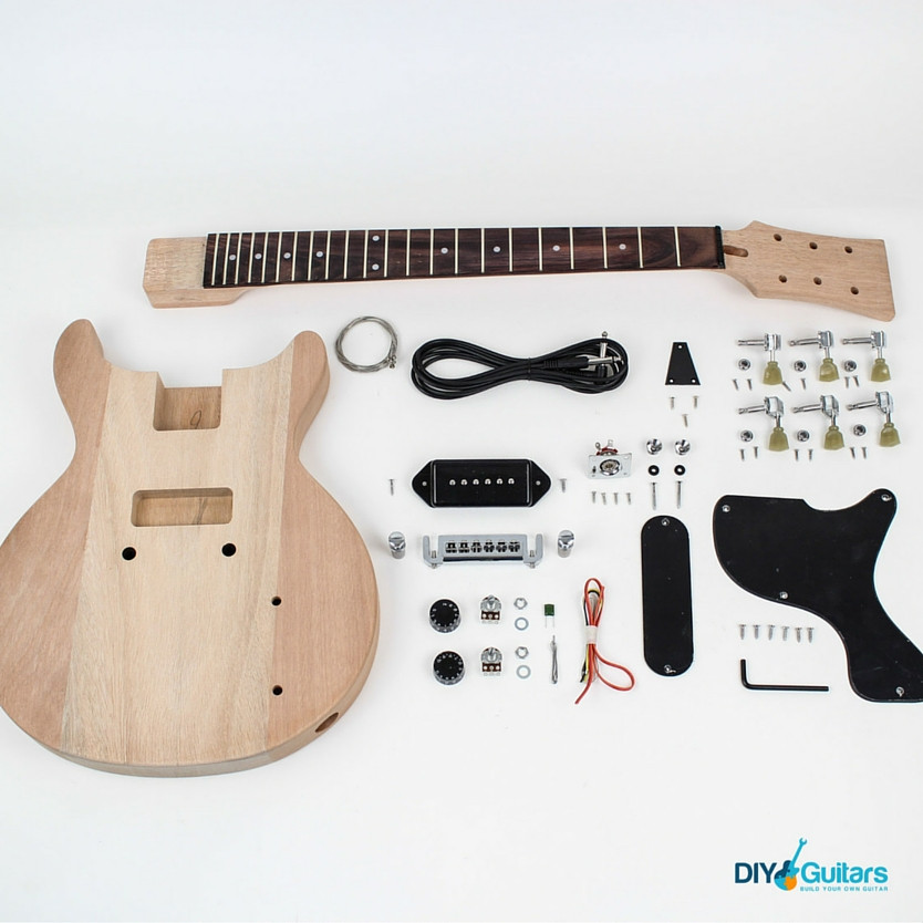 DIY Guitar Kit Review
 Gibson Les Paul JR Style Double Cutaway DIY Guitar Kit