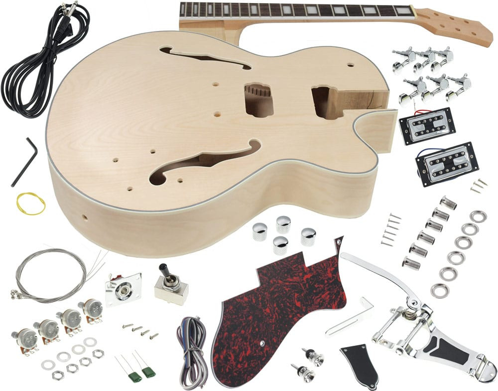 DIY Guitar Kit Review
 Solo GF Style DIY Guitar Kit Maple Body Vibrato Trem