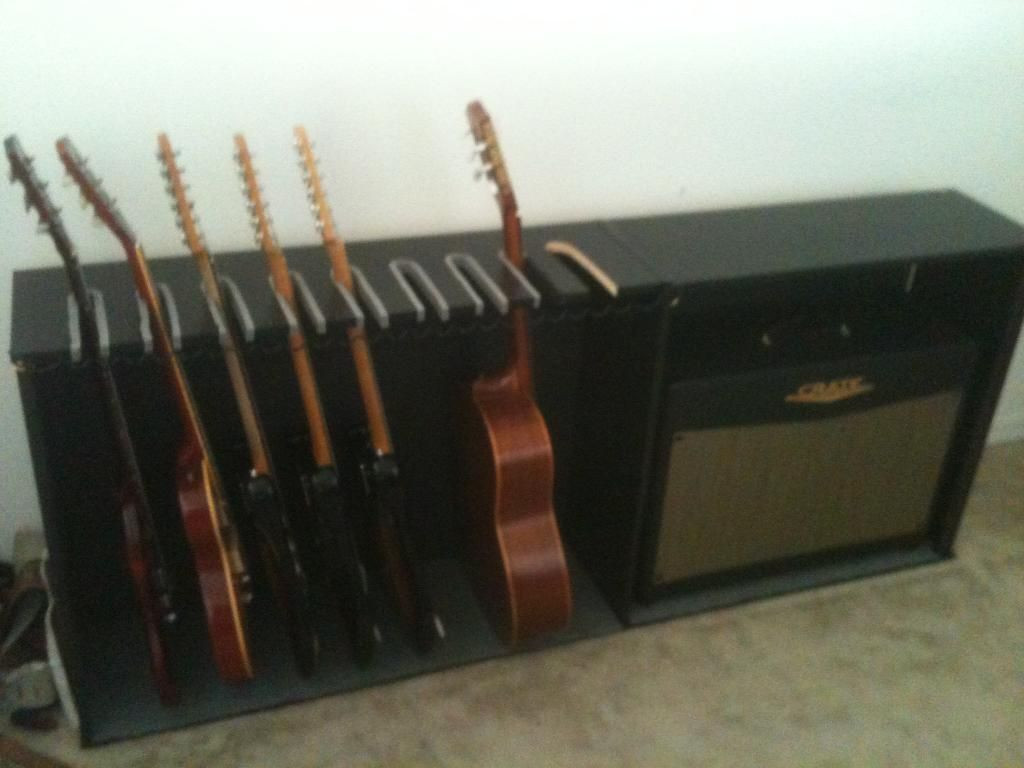 DIY Guitar Rack
 Cheap DIY Guitar Rack Amp case