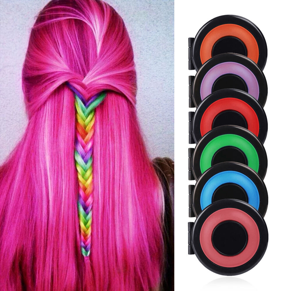 DIY Hair Chalk For Dark Hair
 6 PCS DIY Temporary Hair Chalk Special Color Dye Pastels