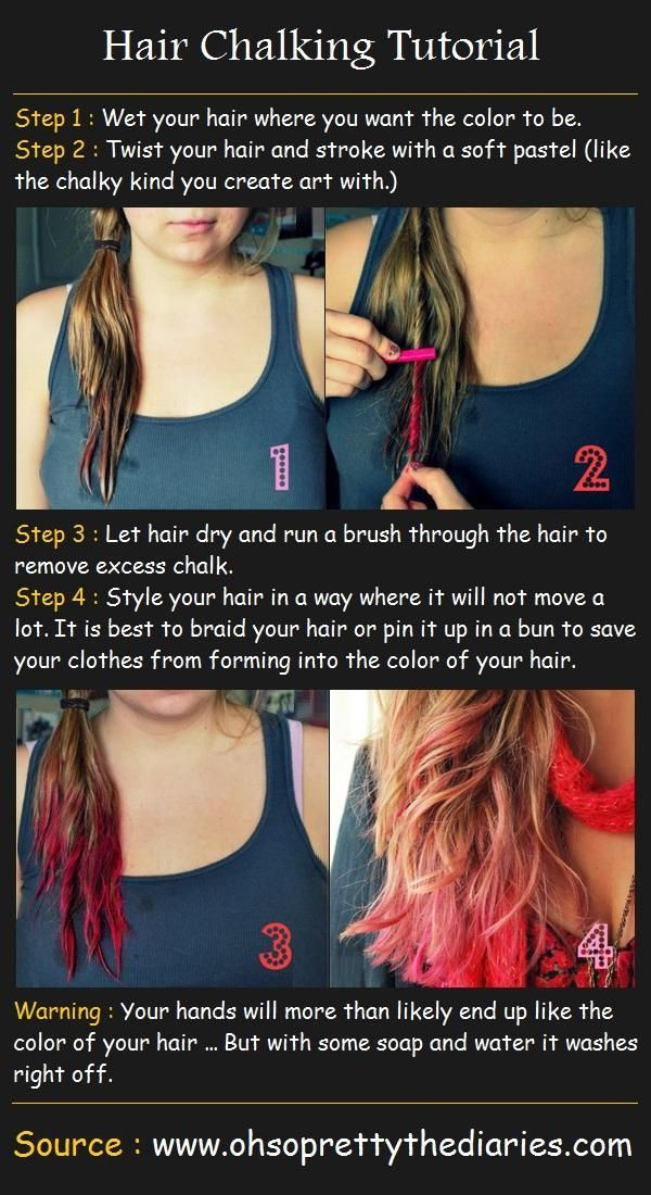 DIY Hair Chalking
 Hair Chalking Tutorial s and for