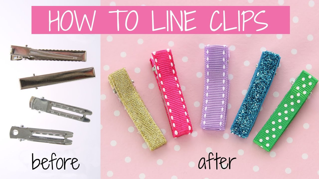 DIY Hair Clip
 DIY Hair accessories How to line an alligator clip