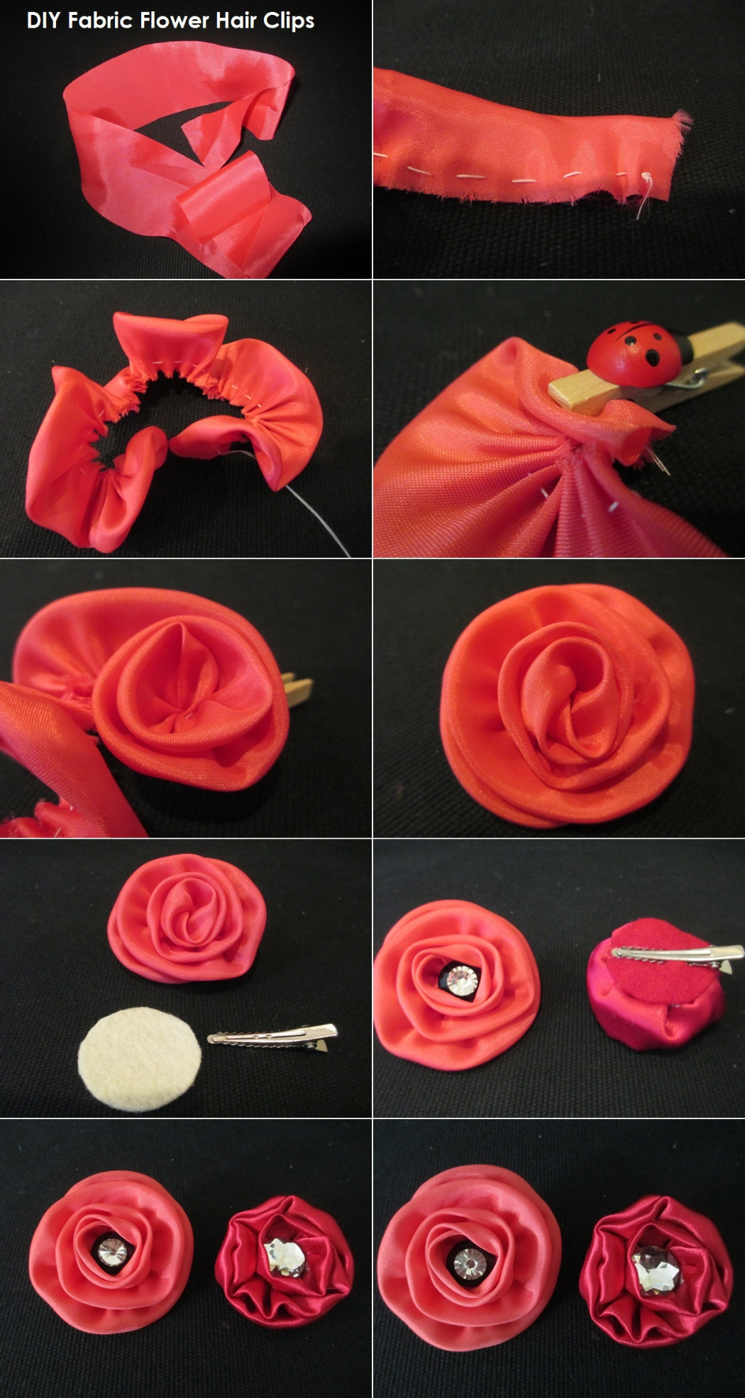 DIY Hair Clip
 DIY Fabric Hair Clips s and for