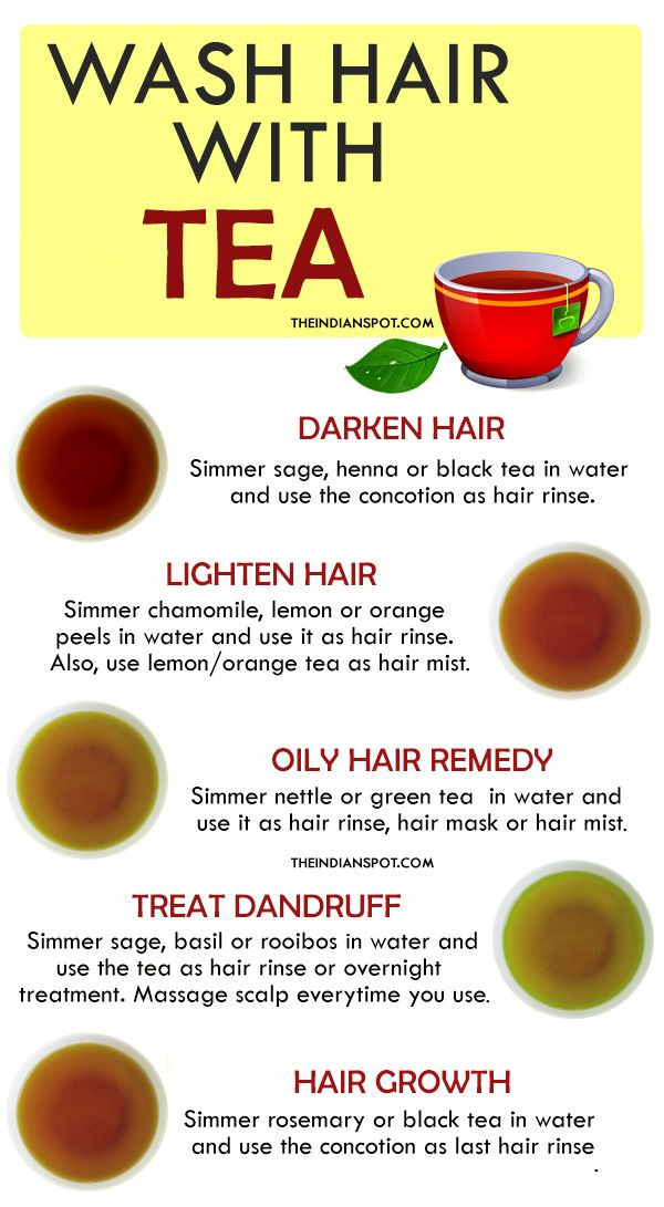 DIY Hair Darkener
 wash hair with Tea