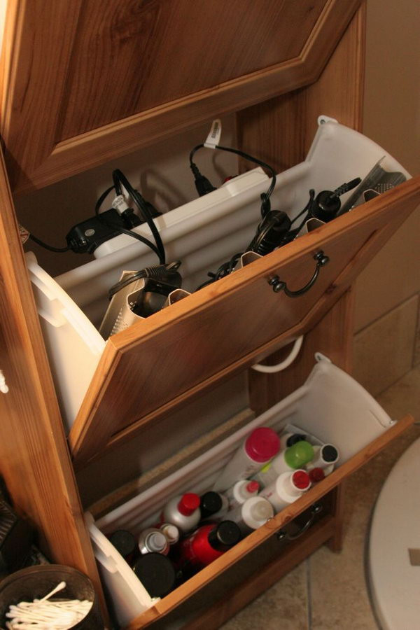 DIY Hair Dryer And Curling Iron Holder
 Creative Hair Dryer and Curling Iron Storage Ideas Hative