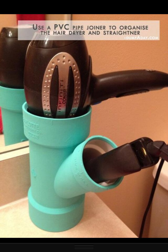 DIY Hair Dryer And Curling Iron Holder
 10 best images about HAIR DRYER CURLING IRON on Pinterest