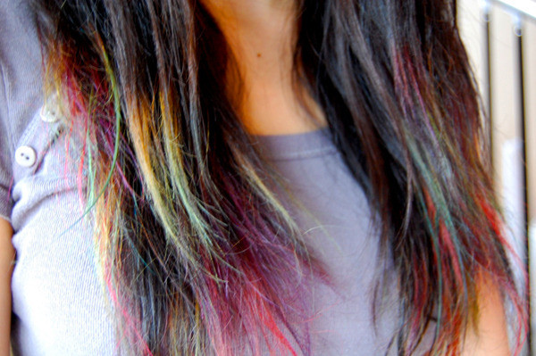 DIY Hair Dyeing Tips
 DIY Rainbow Ombré Tips