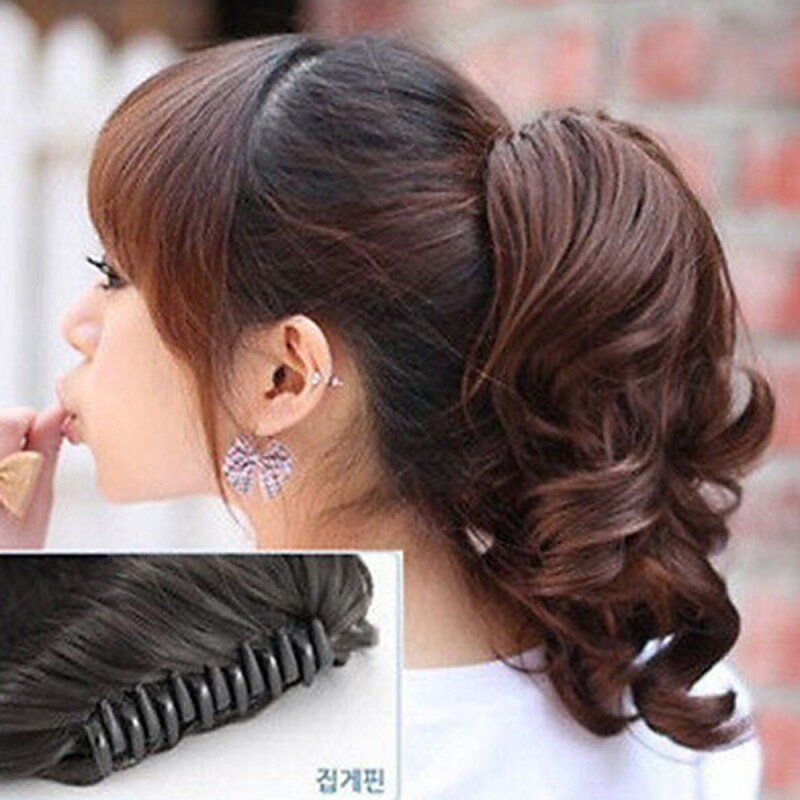 DIY Hair Extensions For Short Hair
 DIY Clip Short Buckle Ponytail Party Decorations Synthetic