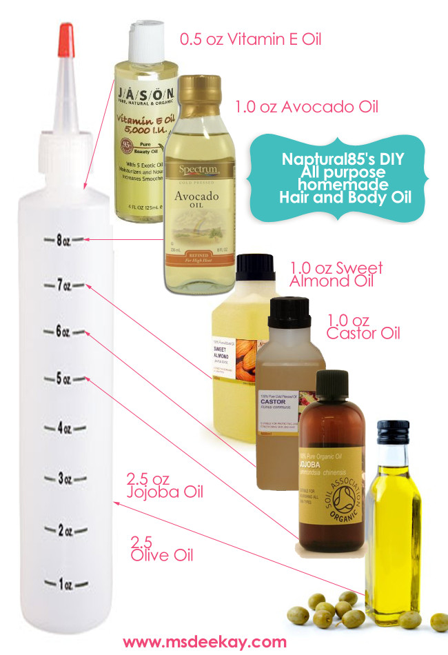 DIY Hair Growth Oil For Natural Hair
 Naptural85′s DIY all purpose homemade Hair and Body Oil I