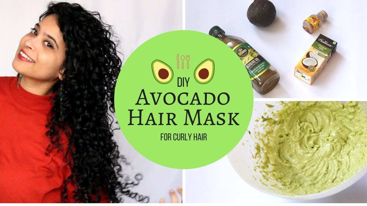 DIY Hair Masks For Curly Hair
 DIY Avocado Hair Mask Long Healthy Curly Hair