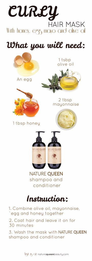 DIY Hair Masks For Frizzy Hair
 DIY Hair mask for curly hair – Nature Queen