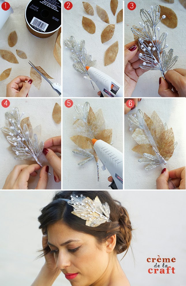 DIY Hair Piece
 DIY Beaded Bridal Headband