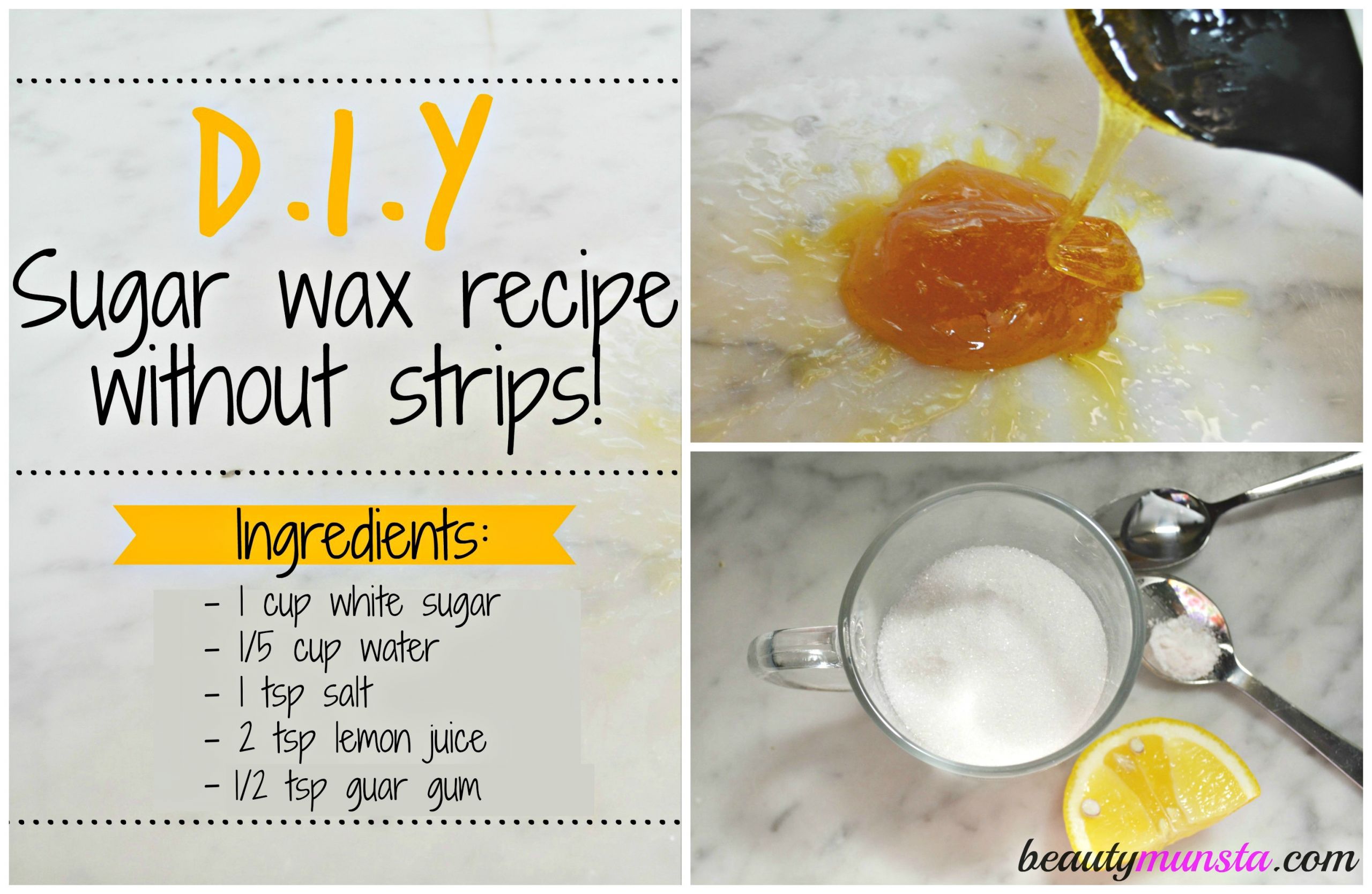 DIY Hair Removal Wax
 DIY Sugar Wax Recipe without Strips beautymunsta