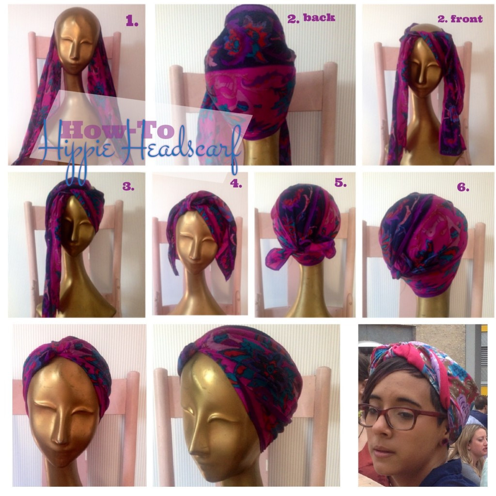 DIY Hair Scarf
 Easy How To Hippie Headscarf Wrap