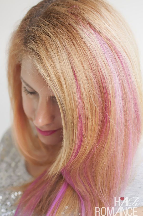 DIY Hair Streak
 How to DIY pink highlights in your hair