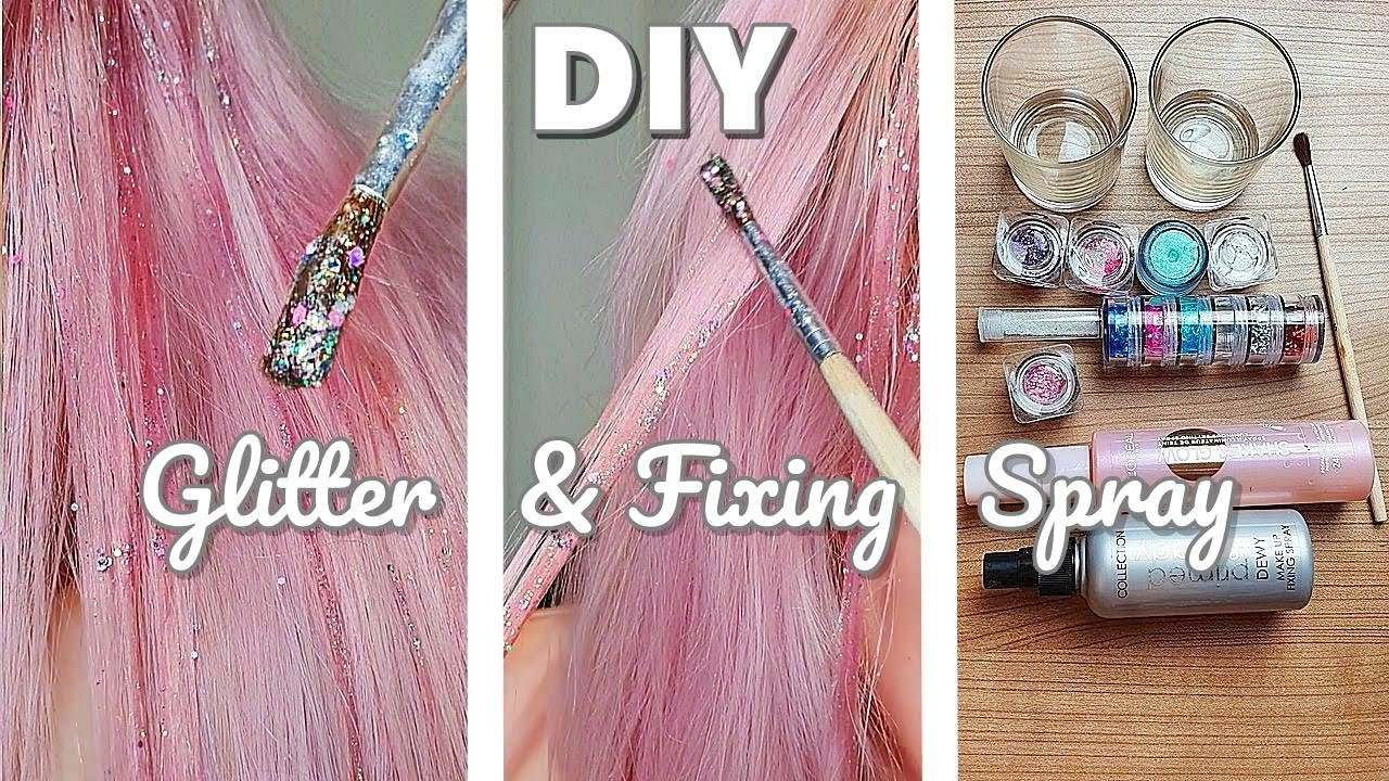 DIY Hair Streak
 DIY Glitter HAIR streaks & highlights tutorial only 2