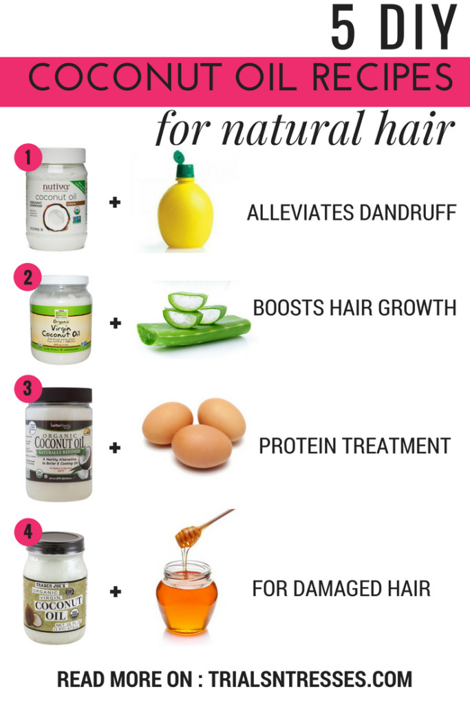 DIY Hair Treatments
 5 DIY Coconut Oil Recipes For Natural Hair Trials N Tresses