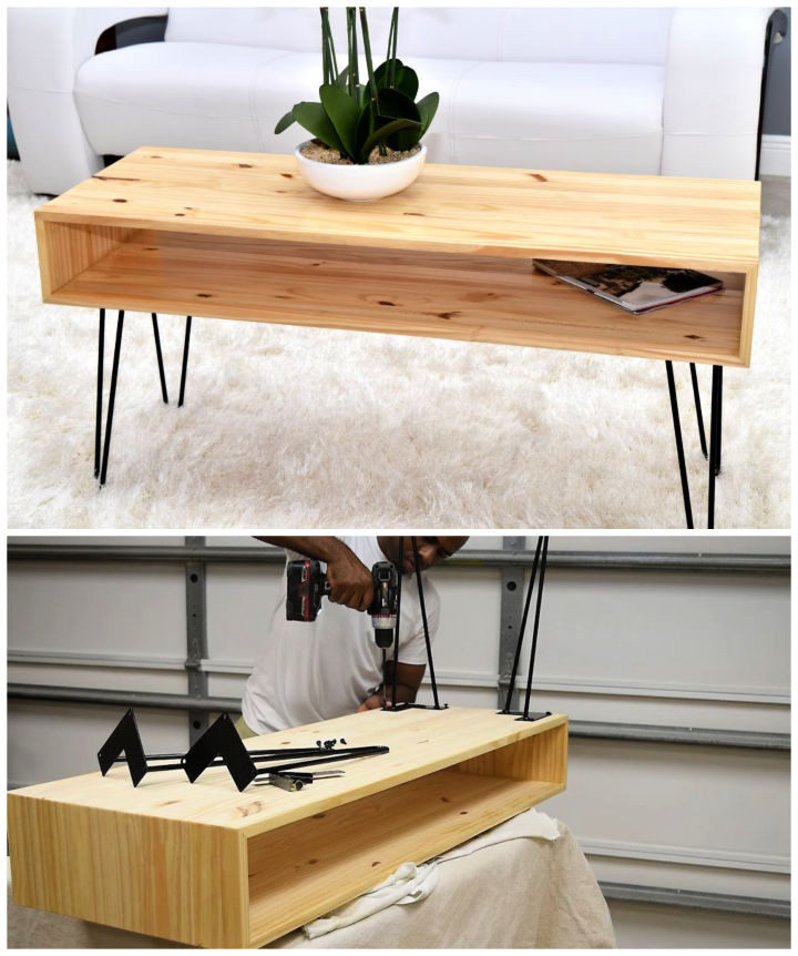 DIY Hairpin Coffee Table
 150 Free Plans to Build a DIY Coffee Table ⋆ DIY Crafts