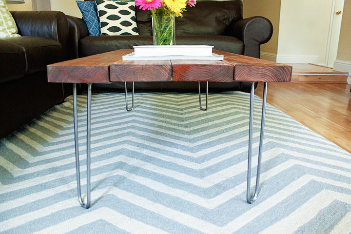 DIY Hairpin Coffee Table
 delighted to be DIY Hairpin Legs Coffee Table
