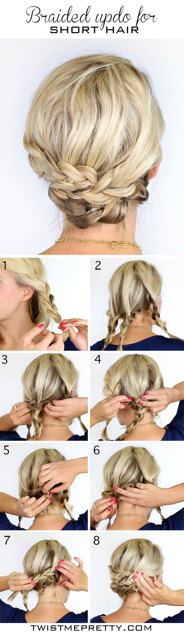 DIY Hairstyle For Short Hair
 20 DIY Wedding Hairstyles with Tutorials to Try on Your