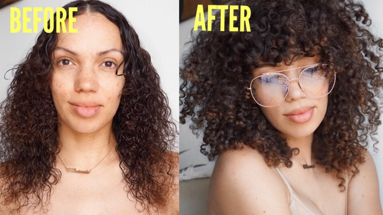 DIY Hairstyles For Curly Hair
 HOW TO DIY CURLY BANGS
