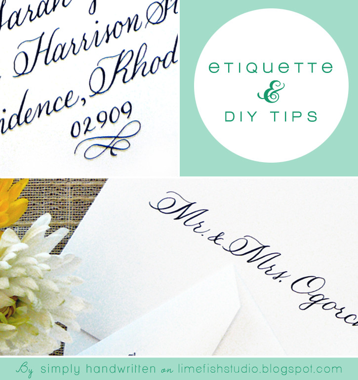 DIY Handwritten Wedding Invitations
 Simply Handwritten DIY Wedding Invitations and Envelope