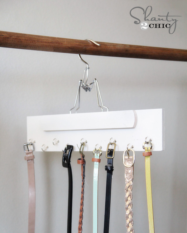 DIY Hanging Closet Organizer
 Closet Organization DIY Belt Hanger Shanty 2 Chic