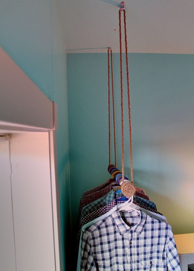 DIY Hanging Clothes Rack From Ceiling
 The 25 best Hanging clothes ideas on Pinterest