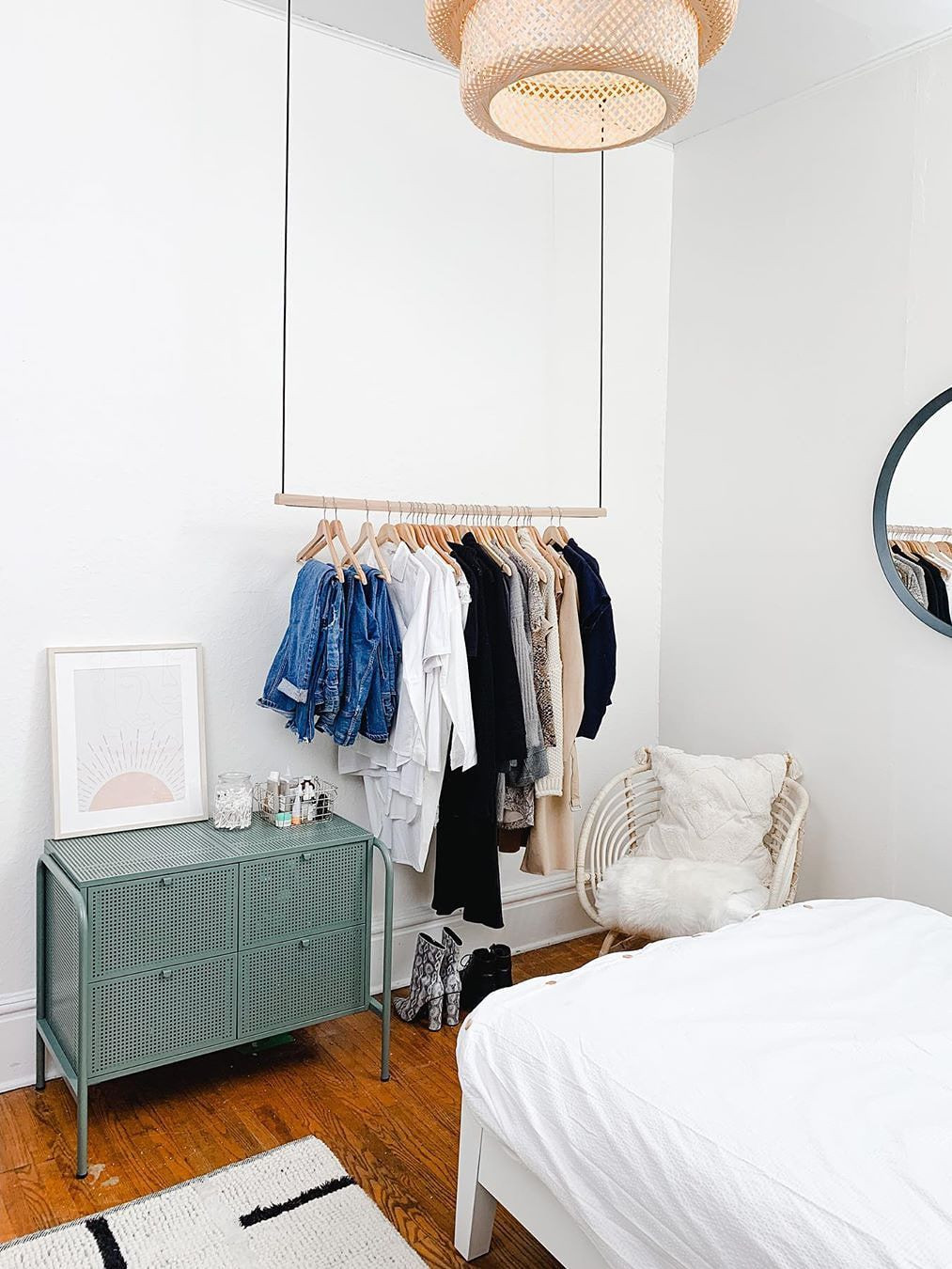 DIY Hanging Clothes Rack From Ceiling
 How to DIY a Ceiling Mounted Clothes Rack in 3 Easy Steps