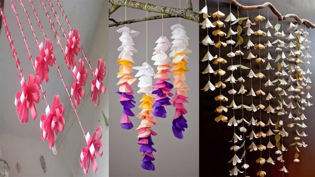 DIY Hanging Decorations
 6 DIY ROOM DECOR WALL HANGING IDEAS WITH PAPER