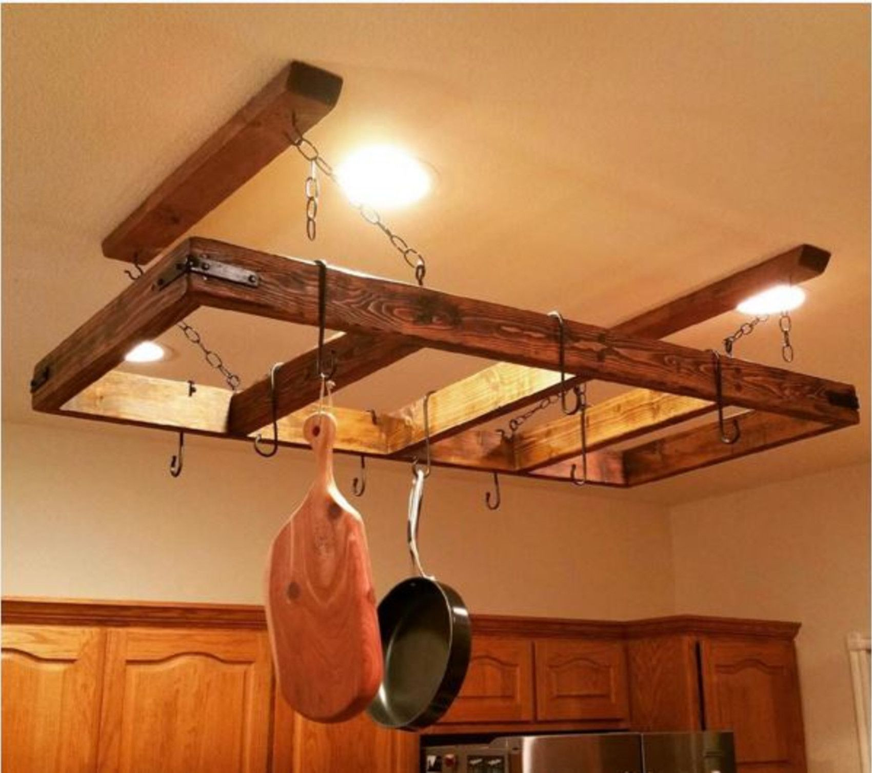DIY Hanging Pan Rack
 12 DIY pot rack projects to save space in your kitchen