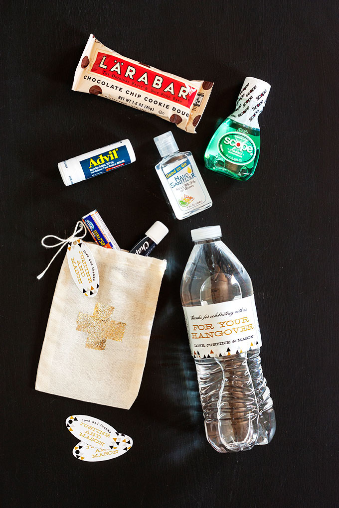 DIY Hangover Kit
 DIY Wedding Hangover Kit Wedding Inspiration