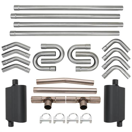 DIY Header Kit
 DIY Universal Dual Exhaust System Kit w H Pipe Mufflers